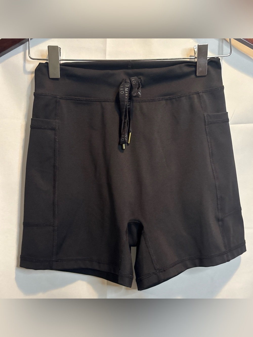 Black Athletic Shorts with Side Pockets - Unbranded
